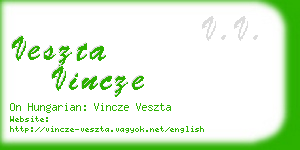 veszta vincze business card
